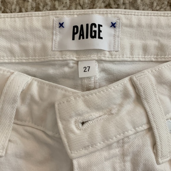 Paige hoxton ankle skinny white jeans size 27 with stretch like new - Picture 5 of 8